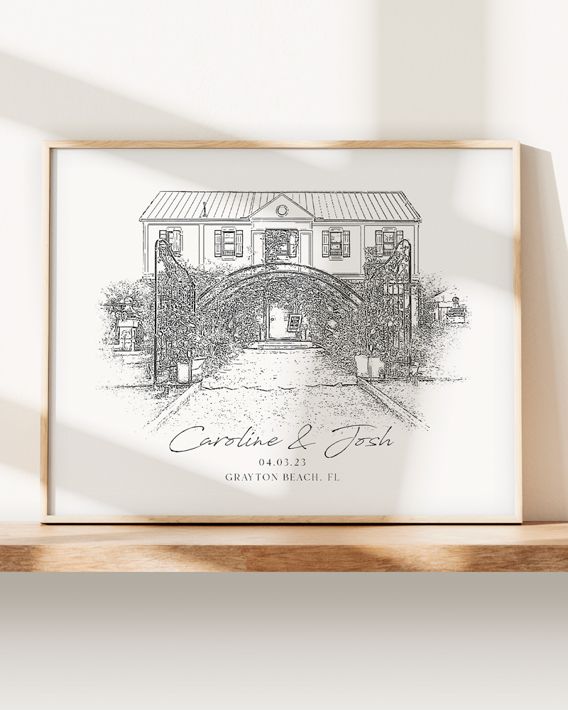 Buy Custom Wedding Venue Sketch Custom Church Drawing Venue Online in India   Etsy
